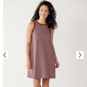 Sonoma Striped Highneck Swing Dress NWT